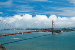 Golden Gate Bridge San Francisco ©Visit California Ein Foto mit dem Titel: Golden Gate Bridge San Francisco ©Visit California